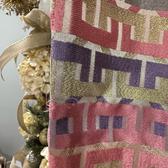 Kate Spade sz 4 Pink & Purple Patterned Pencil Skirt - pink ribbon waistband! - Picture 3 of 4